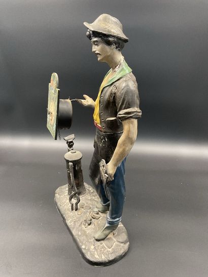 Artisan colporteur d’horloge, vers 1900,...