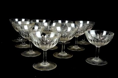 BACCARAT (France). Réunion de 21 pièces:...