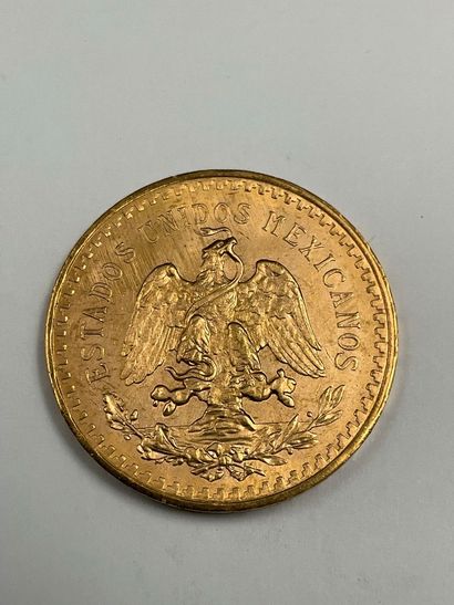 50 pesos en or 1945. Poids : 41,63 gramm...