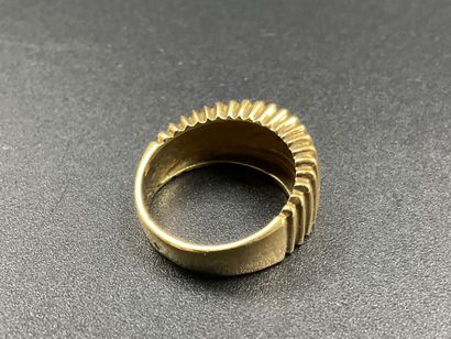 Bague en or jaune 750 millièmes, TDD 50,...