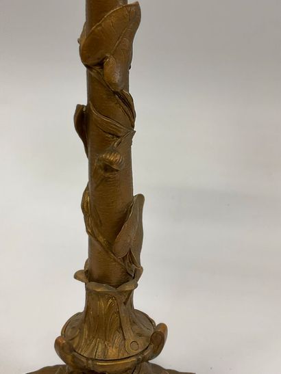 a bronze candlestick, six candles. Late 19th...