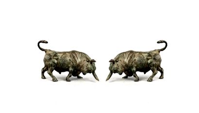 Pierre CHENET (XXth century) Pair of animal...