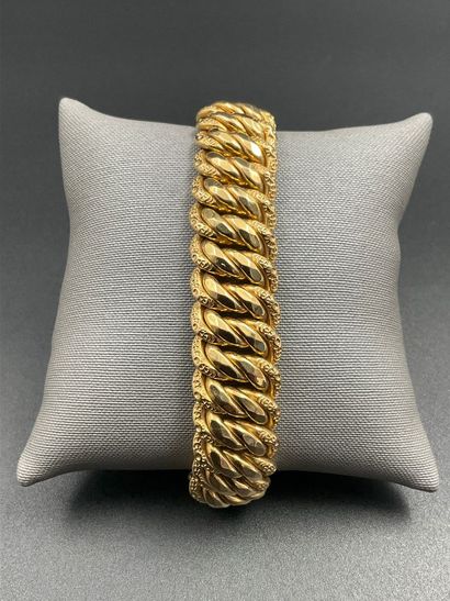 Bracelet en or jaune 750 millièmes, mailles...