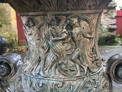 Pair of Medici vases in lost-wax cast brass,...