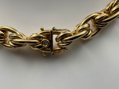 Collier en or jaune 750 millièmes, mailles...
