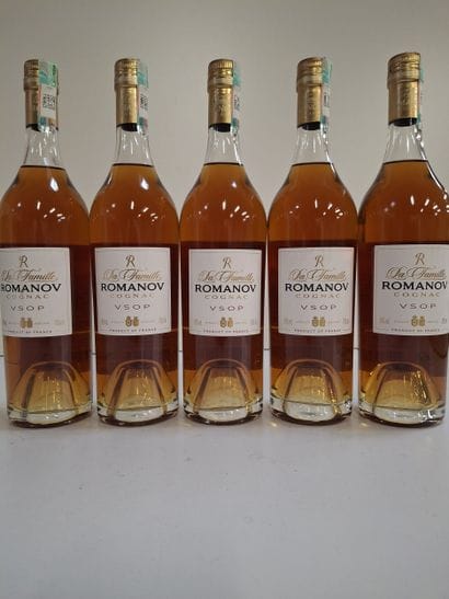 4 Bottles Cognac VSOP Romanov Family 70 cl...
