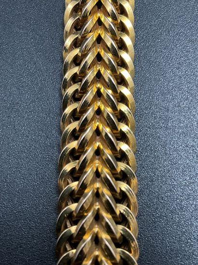 Bracelet en or jaune 750 millièmes, mailles...