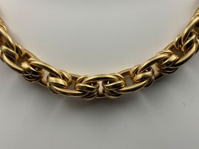 Collier en or jaune 750 millièmes, mailles...