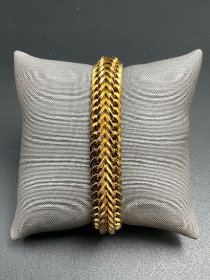 Bracelet en or jaune 750 millièmes, mailles...