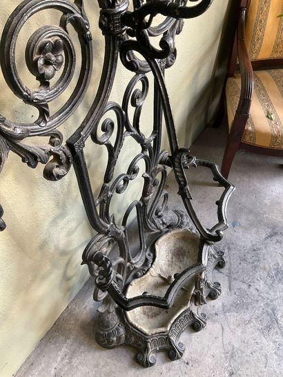 Large art nouveau steel coat rack. 
Umbrella...