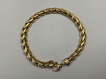 Bracelet en or jaune 750 millièmes, poids...