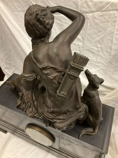 A RICHARD, Diane chasseresse, large marble...