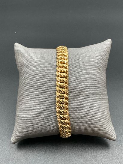 Bracelet en or jaune 750 millièmes, mailles...