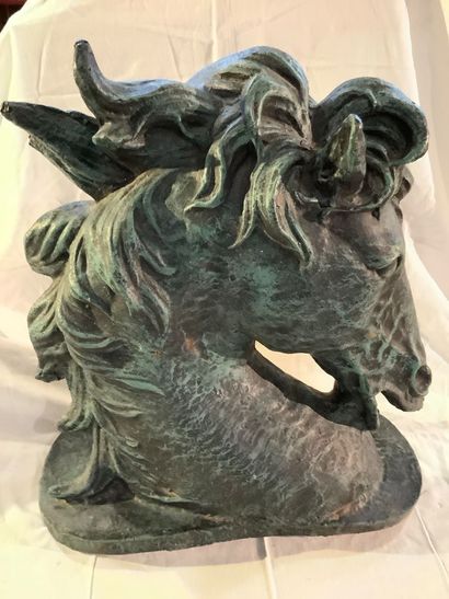 Very large and beautiful cast-iron horse...