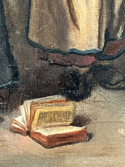 An oil on canvas from the second half of...
