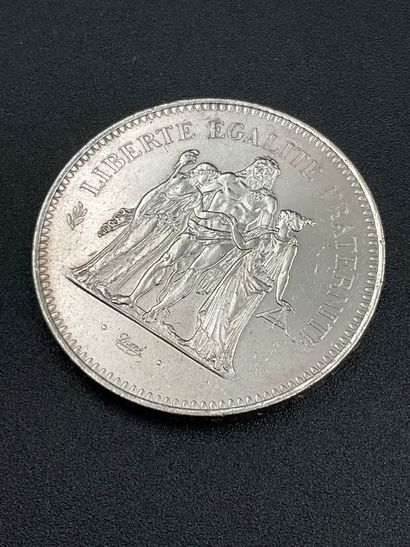 Argent: 50 francs Hercule 1974. Très bel...