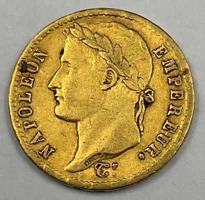 20 francs or Napoléon Empereur 1813. Poids...