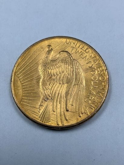 Une pièce de 20 dollars liberté, 1908, poids...