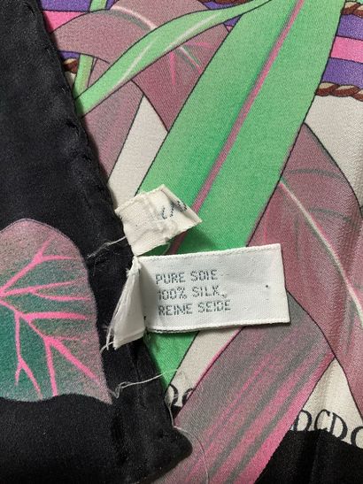 CHRISTIAN DIOR silk scarf with black edges...