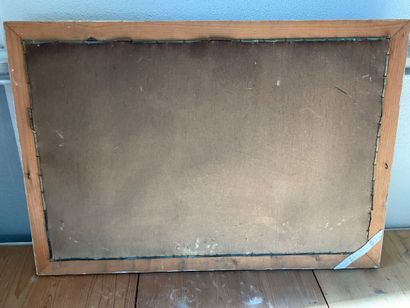 Un tableau à l’huile sur toile: 3 mâts cap-hornier...