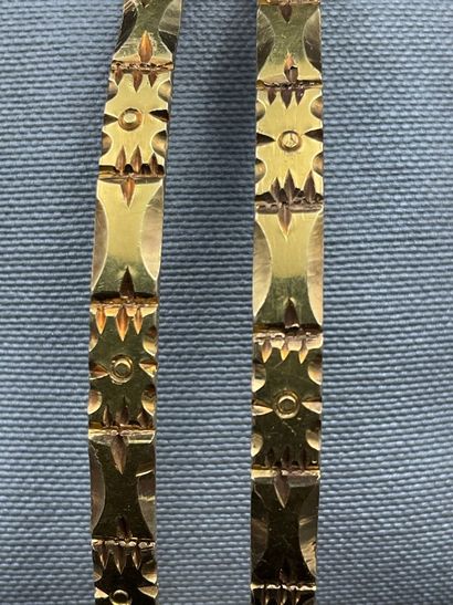 Two bracelets in yellow gold 750 thousandths....