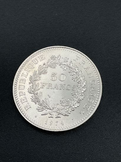 Argent: 50 francs Hercule 1974. Très bel...