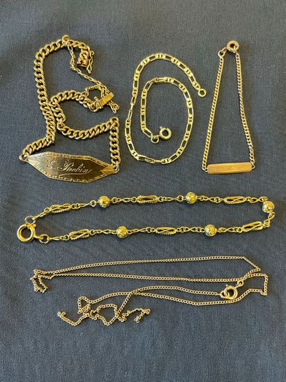 750 thousandths yellow gold, including curb...