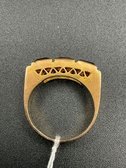 Ring in yellow gold 750 thousandths set with...
