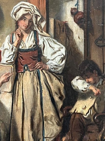 An oil on canvas from the second half of...