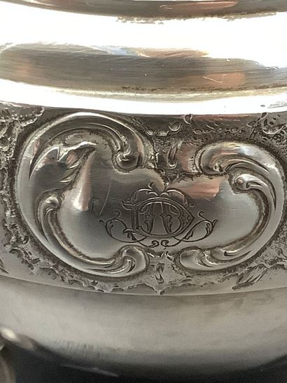 Silver, 3-piece coffee set in 800 thousandths...
