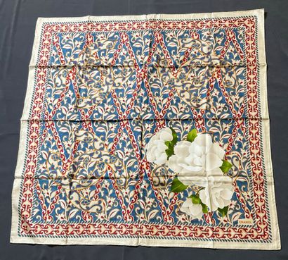 Multicolored Chanel scarf featuring red,...