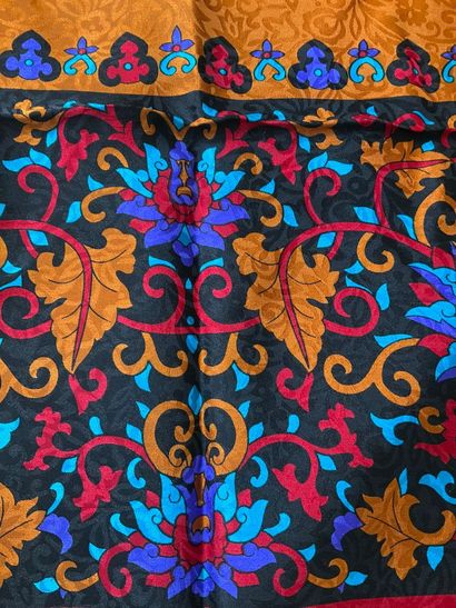 Yves Saint Laurent multicolored silk scarf...