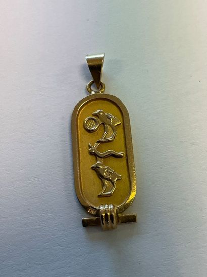 Pendant in yellow gold 750 thousandths. Weight:...