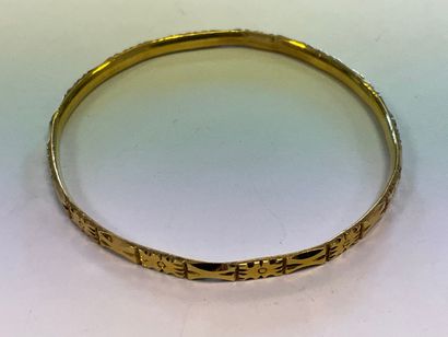 A bracelet in yellow gold 750 thousandths....
