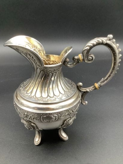 Silver, 3-piece coffee set in 800 thousandths...