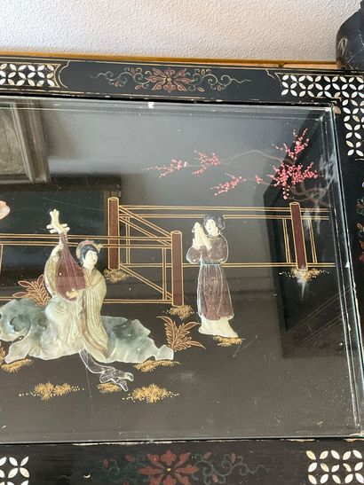 China: a coffee table in lacquered wood with...