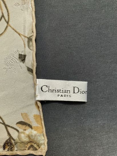 Christian Dior silk scarf in brown - mordoré...