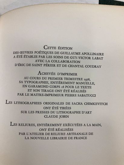 Guillaume Appolinaire. Œuvres poétiques 1...