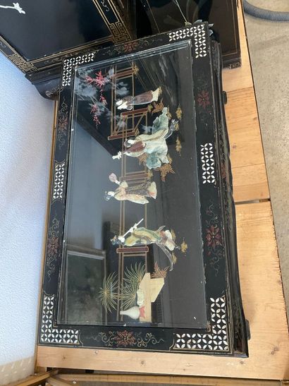 China: a coffee table in lacquered wood with...