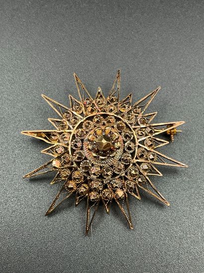Brooch / pendant in 750 thousandths gold,...