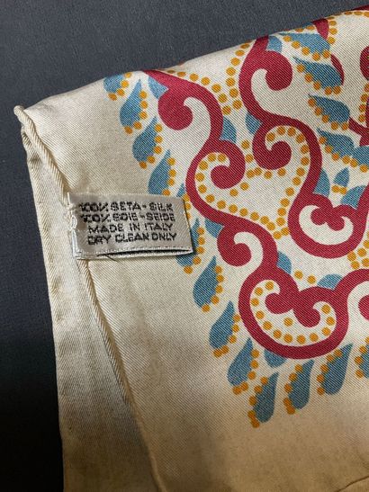 Multicolored Chanel scarf featuring red,...