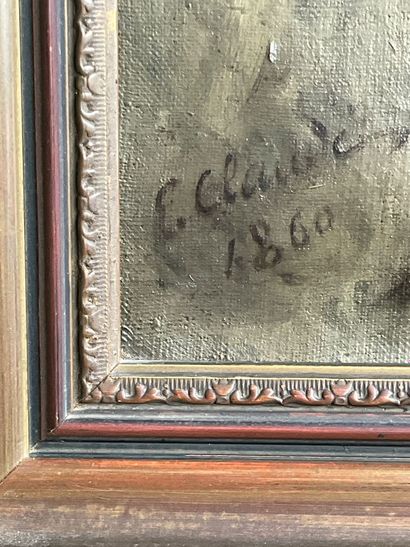 Fish: an oil on canvas, dated 1860, signed...