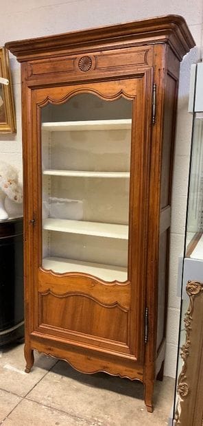 A walnut armoire. Louis XV/Louis XVI style....