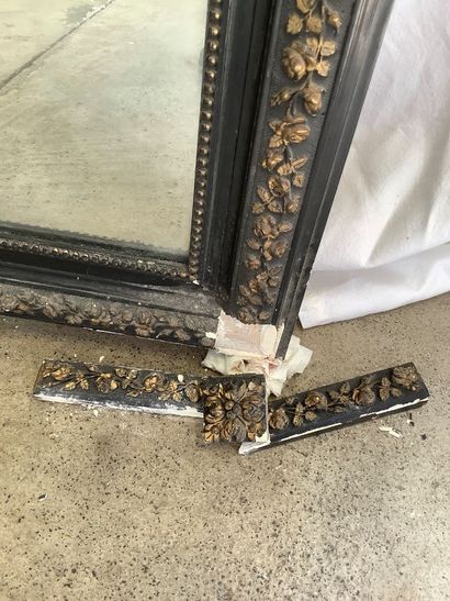 Large Napoleon III style mantel mirror. The...