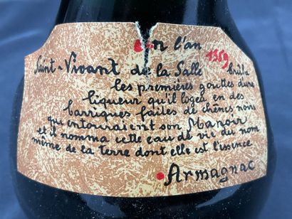 1 bouteille d’armagnac Saint Vivant, 70 cl,...