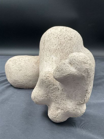 Plaster sculpture by Gil, “Reclining Woman,”...