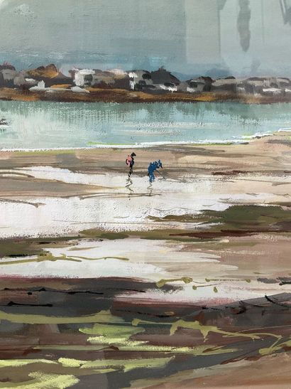 LEMIRRE, Louis-Henry (1929–2000). Beach Landscape.
Oil...
