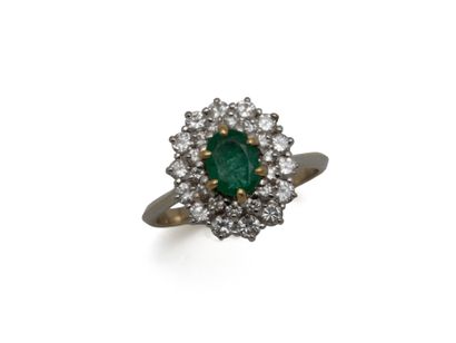 750 thousandth white gold marquise ring centered...