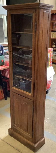 Etroite vitrine 2 portes autrichienne, rustique,...