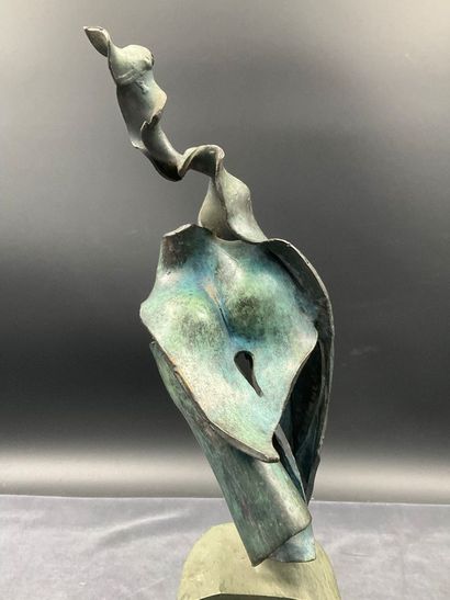 Bronze by Castaneda, 1933, green patina on...